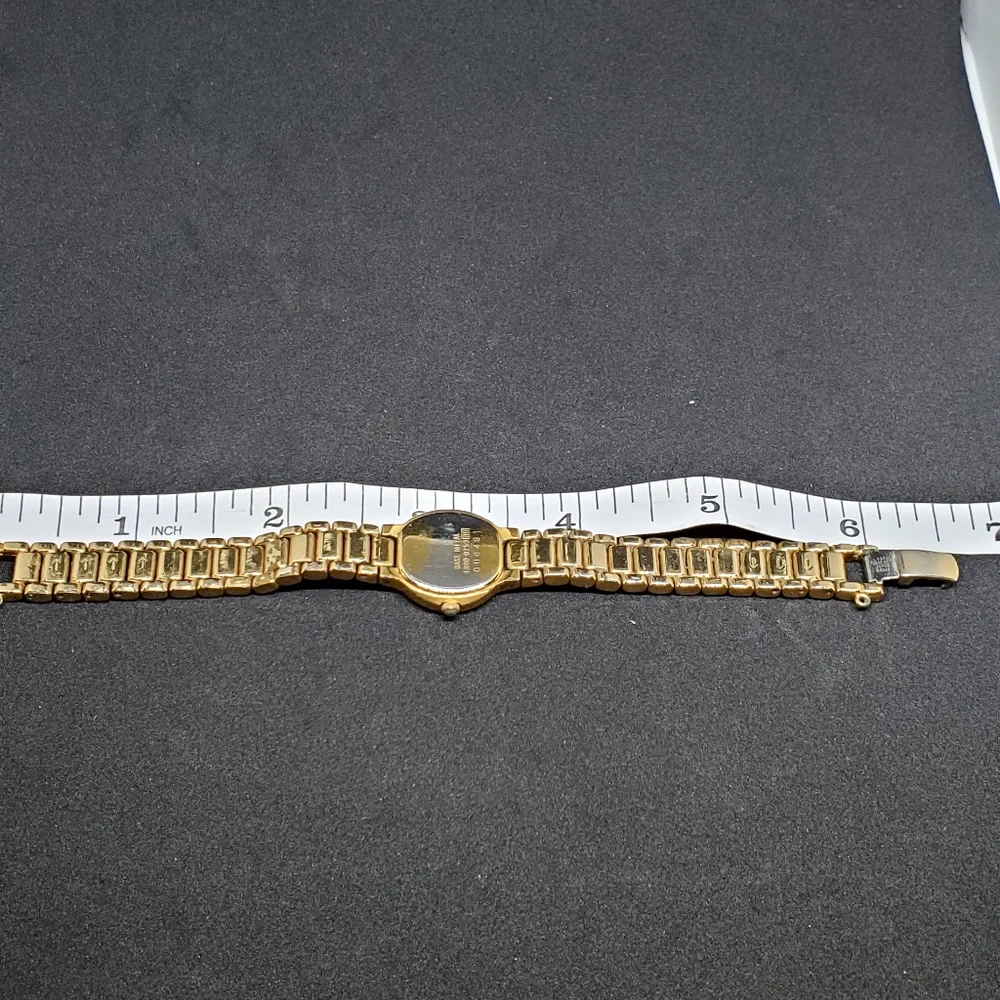 VINTAGE SEIKO LASALLE 18K GOLD PLATED WOMEN'S WATCH WITH SWAROVSKI CRYSTALS